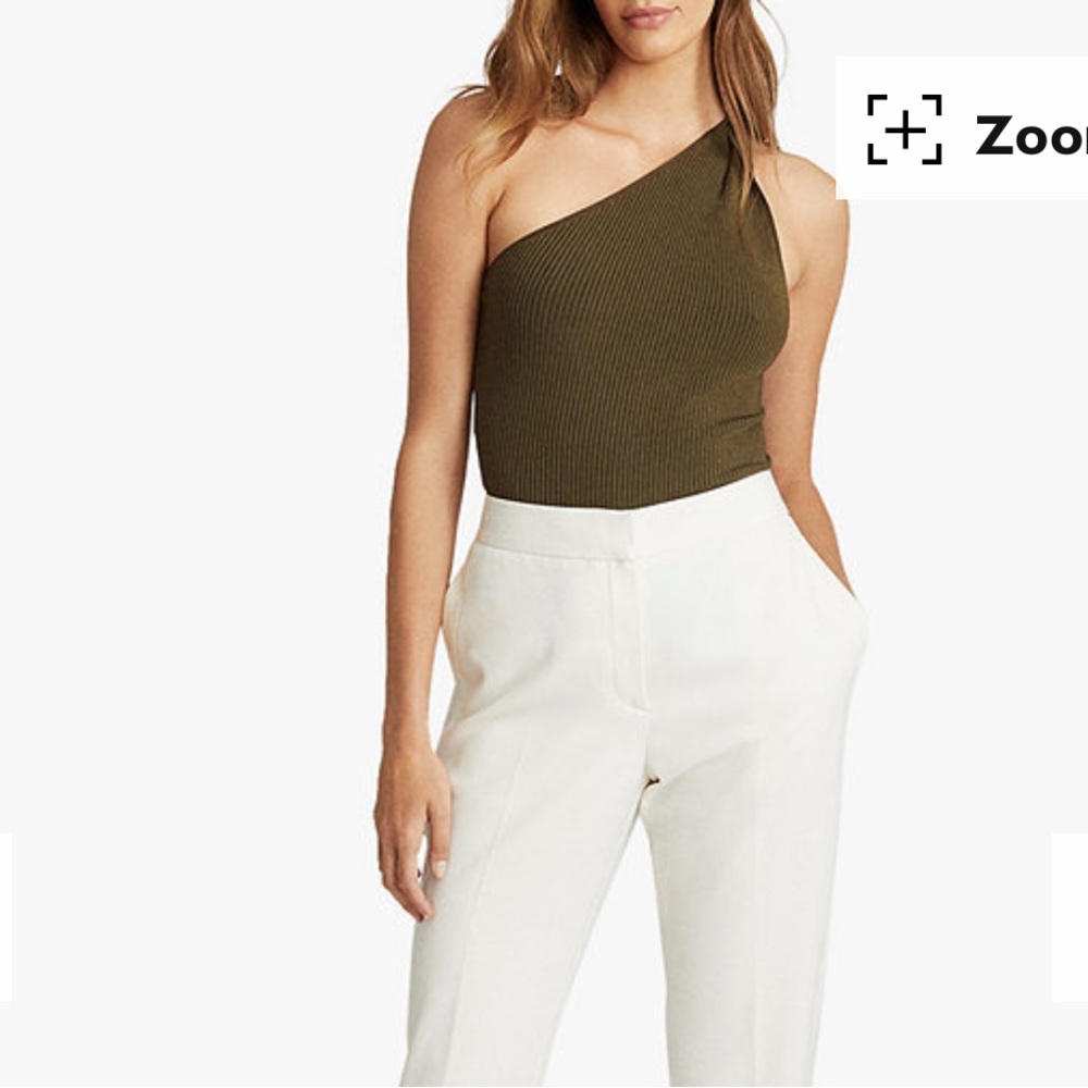 NEW • Reiss • Thea Twist One Shoulder Top Green Large - Picture 1 of 4